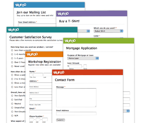 Setup a Wufoo or Formstack form with custom fields on your website